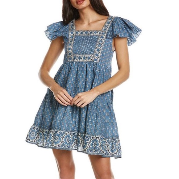 Sea New York Dresses & Skirts - Sea NY Fernanda tile print flutter sleeve dress